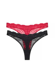 2er-Pack V-förmiger String