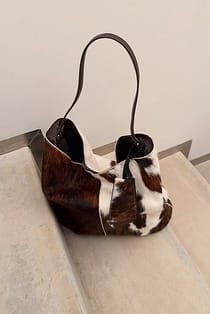 Leather Bucket Tote Bag