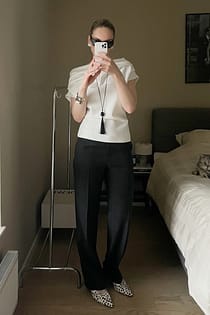 Wide Leg Mid Waist Pants