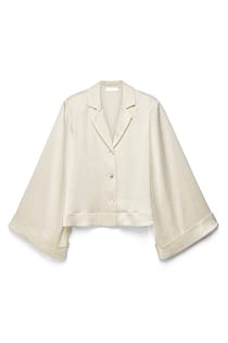 Crinkle Wide Sleeve Blouse