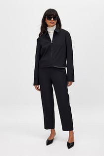 Cropped Mid Waist Pants