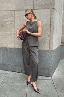 Cropped Suit Pants