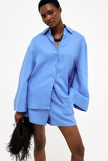 Drawstring Linen Shorts