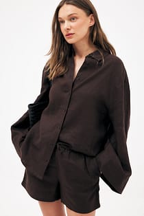 Drawstring Linen Shorts