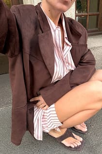 Chaqueta de ante sintético