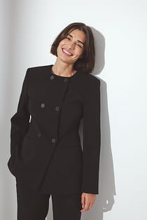 Blazer ajusté à double boutonnage