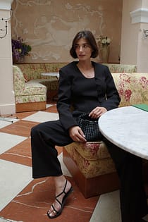 Fitted Round Neck Blazer