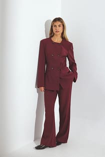 Flared High Waist Suit Pants