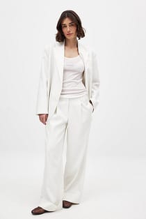 Fold up Wide Mid Waist Pants