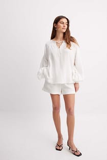 Gauze Relaxed High Waist Shorts