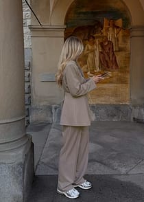 Mid Waist Straight Pants