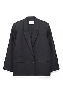 Linen Blend Maxi Oversized Blazer