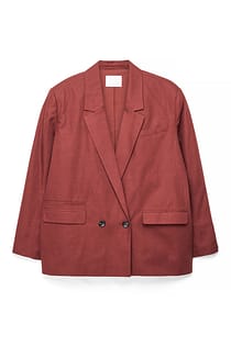 Linen Blend Maxi Oversized Blazer