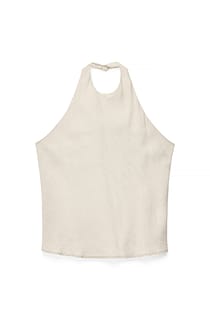 Linen Lyocell Blend Halterneck Top