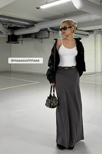 Soft Line Flowy Maxi Skirt