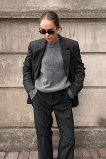 Oversized randig blazer