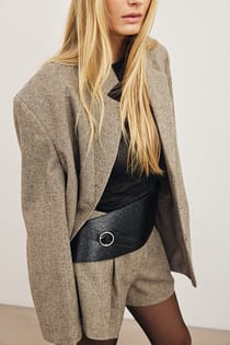 Maxi Oversized Wool Blend Blazer