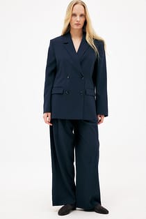 Mid Waist Wide Leg Pants