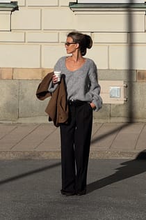 Heavy Low Waist Suit Pants