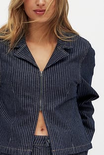 Pinstriped Denim Shirt