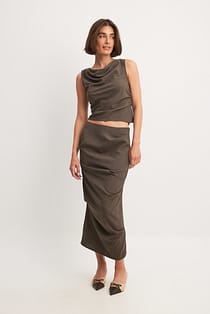 Pleated Detail Skirt