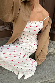 Printed Jersey Flowy Trousers