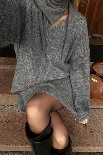 Knitted V-Neck Sweater