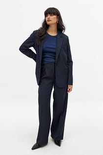 Wide High Waist Suit Pants