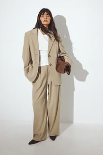 Wide High Waist Suit Pants