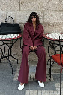 Wide High Waist Suit Pants