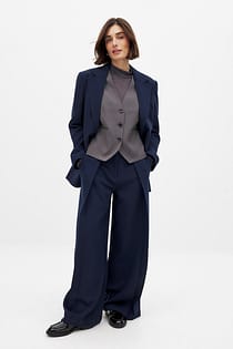 Wide Mid Waist Trousers