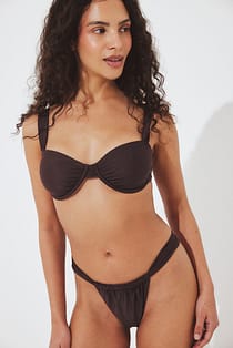 Wide Strap Draped Bikini Panty