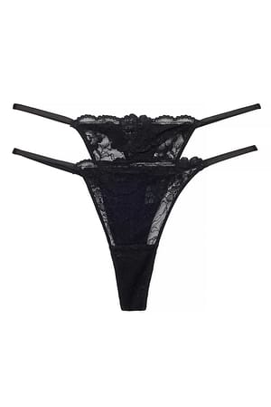 Black Tanga im 2er-Pack