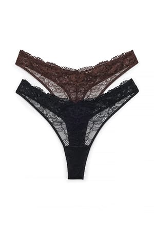 Brown Pack de 2 tangas en forma de V