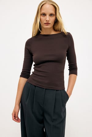 Brown 3/4 Jersey-Oberteil