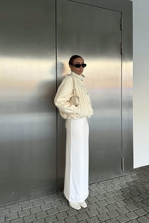 Offwhite Veste à col montant