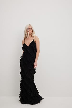 All Over Frills Maxi Dress