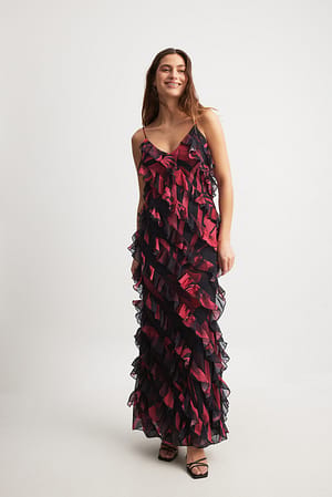 All Over Frills Maxi Dress