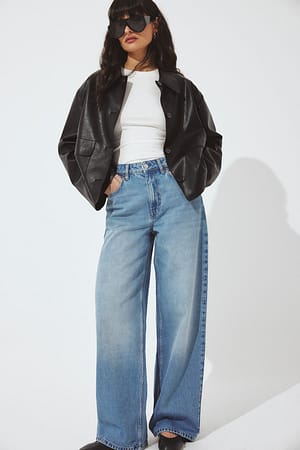Light Blue Alley High Waist Wide Jeans