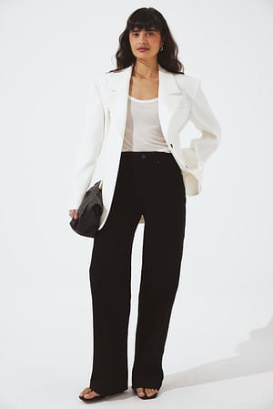 Black Alley High Waist Wide Jeans
