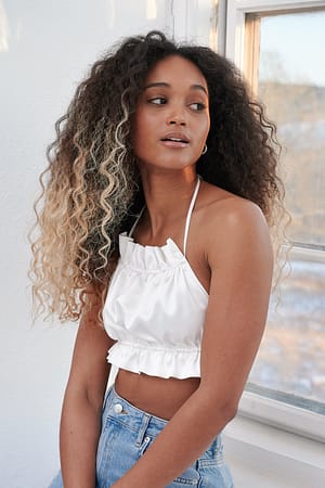 Strap Detail Gathered Top