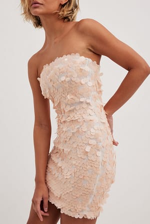 Bandeau Sequin Mini Dress