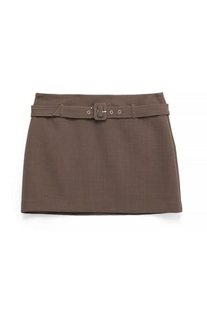 Brown Miniskjørt med belte
