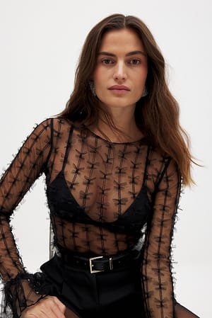 Bow Mesh Top