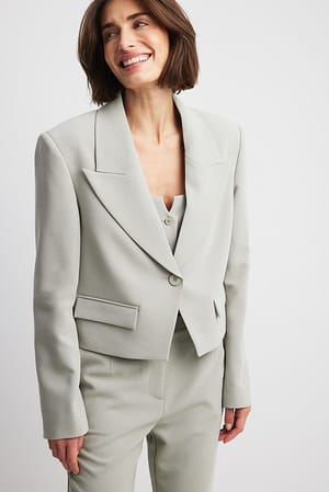 Grey Boxy Blazer