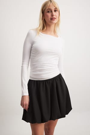 Bubble Hem Mini Skirt