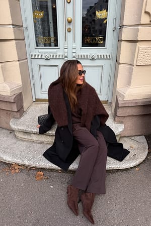 Brown Faux Suede Ankle Boots