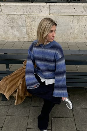 Ombre Knitted Oversized Sweater