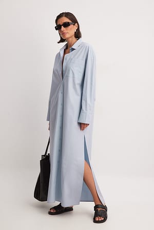 Cotton Maxi Shirt Dress