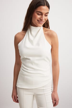 Cowl Neck Tie Back Top